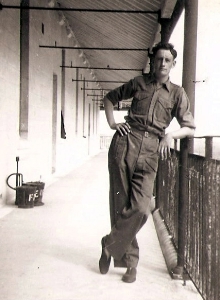 Cpl Joe Knight, 3 Platoon verandah, Bermuda 1954