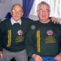 Swanny & Keith Mannings, trying to look sober the morning after the DCLI Tankard presentation to KM at the Heamoor Legion