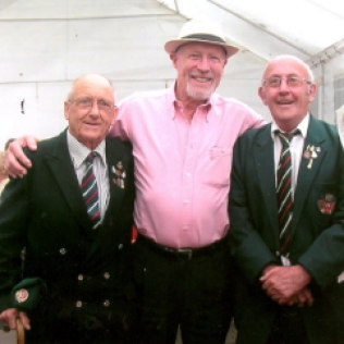 Old 3 Platoon Mates together after 55 years. Swanny, Maurice White, Terry Simons. June 2010 Bodmin Rally.